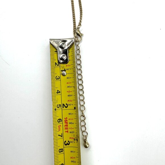 Tibetan Gold Tone Fox Mask Cut Out Bohemian Long Layering Necklace w/34" Chain - Picture 5 of 12